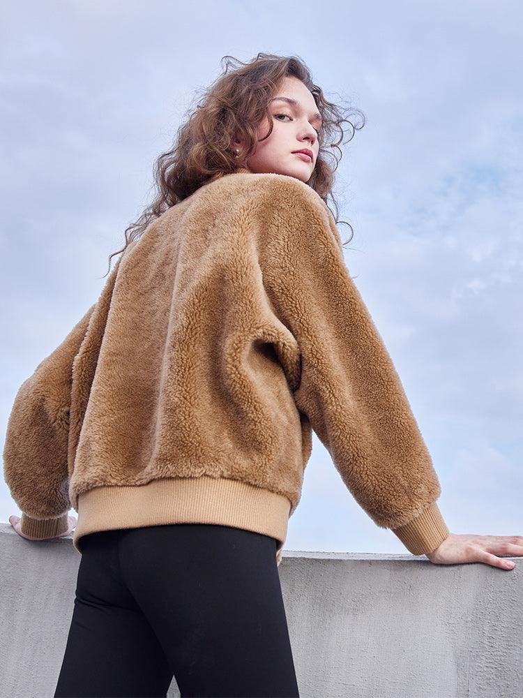 Brown Teddy Wool Jacket GOELIA