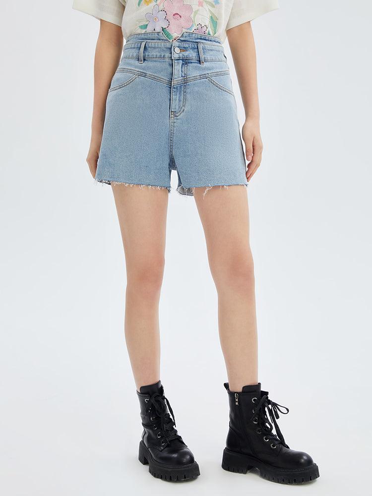 Acetate High-Waist Shorts GOELIA