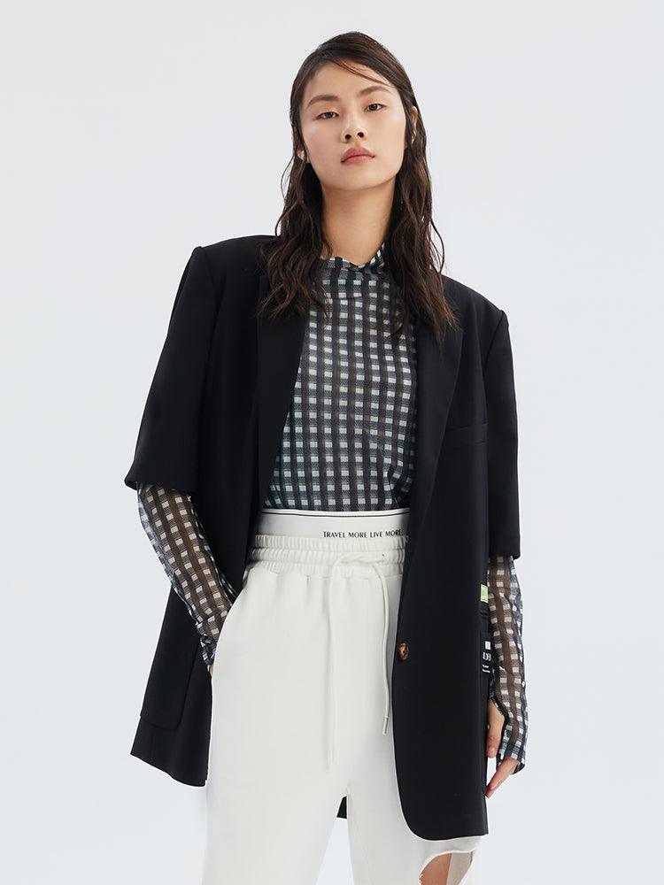 Worsted Wool Short Sleeve Blazer GOELIA