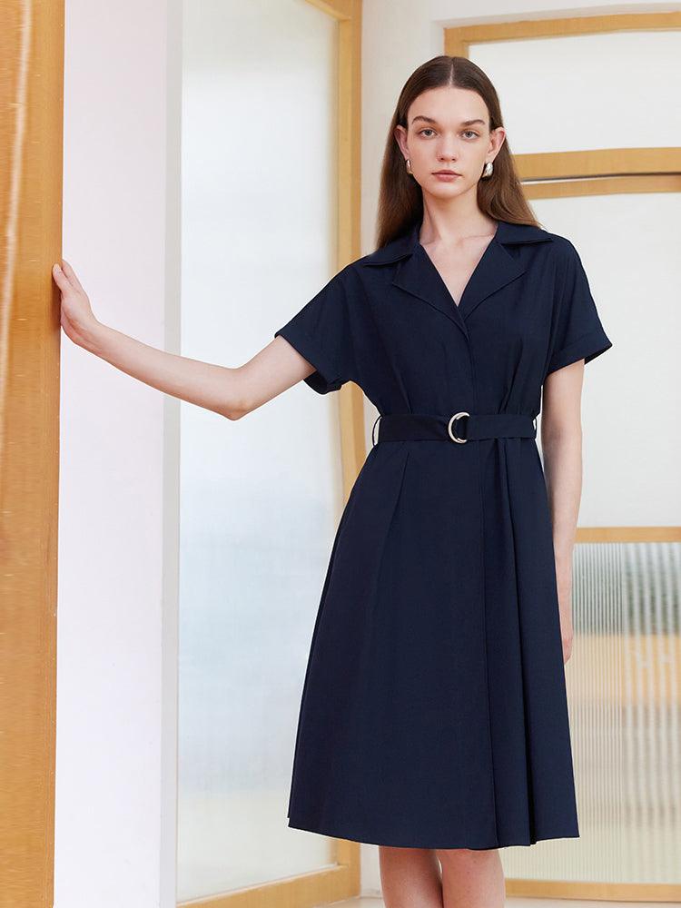 Lapel Collar Shirt dress GOELIA