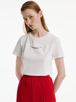 Basic Smile Hollow T-Shirt GOELIA