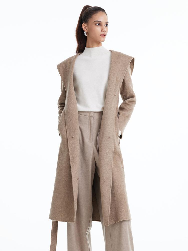 Pure Cashmere Fox Fur Waistcoat Two-piece Coat GOELIA