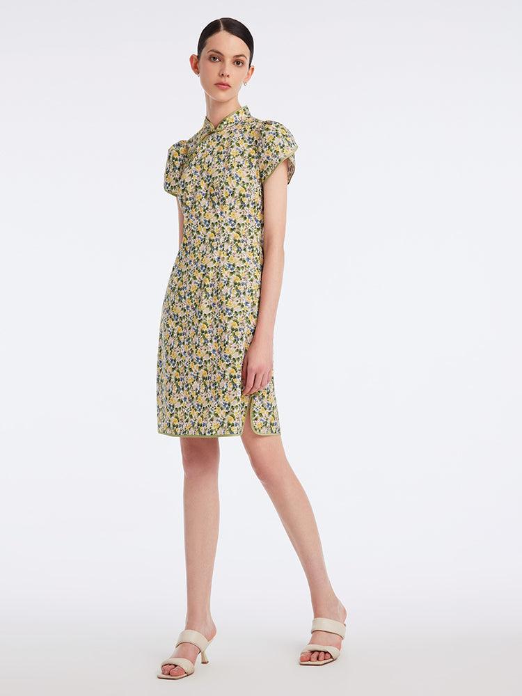 Floral Slim Cheongsam Dress GOELIA