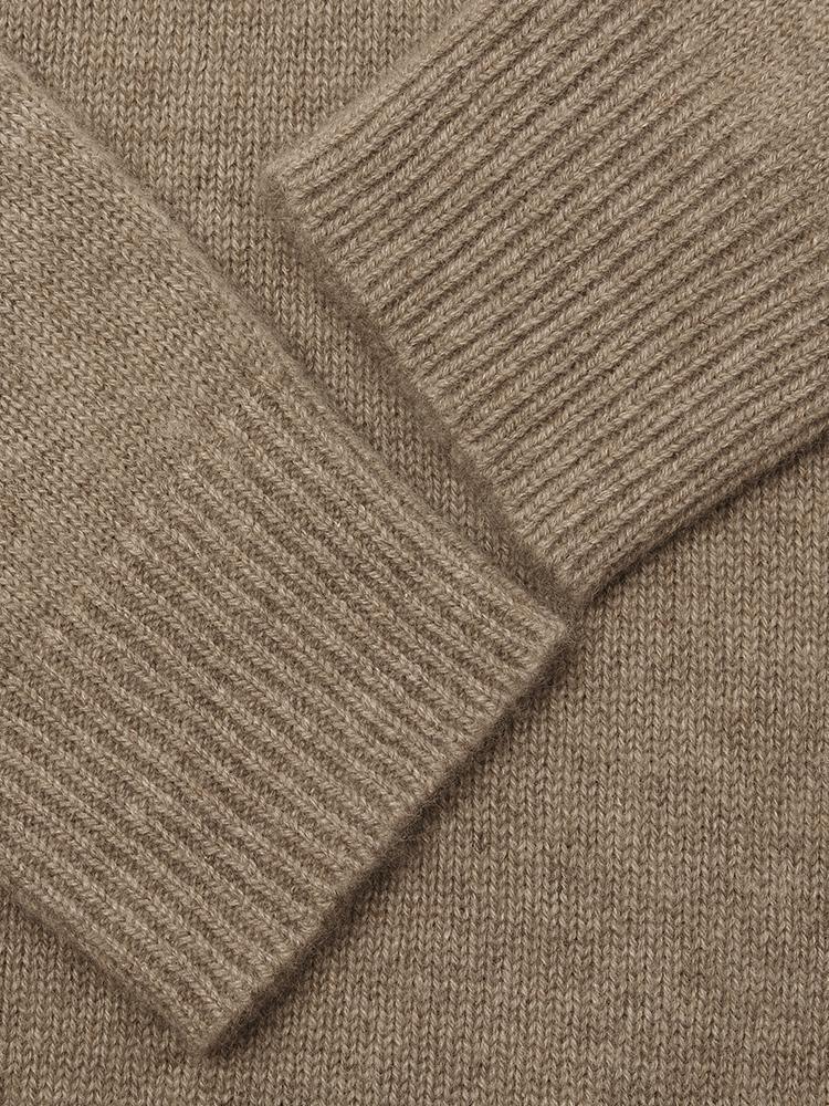 Pure Cashmere Seamless Mock Neck Slim Sweater GOELIA