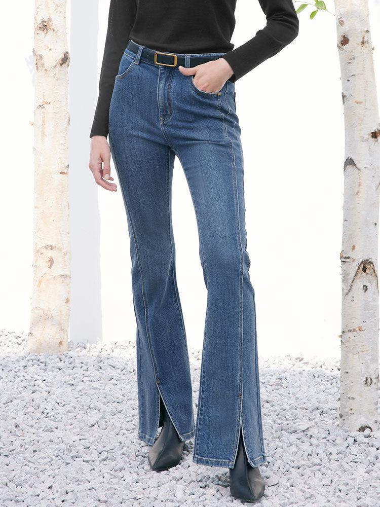 Slit Full-Length Jeans GOELIA