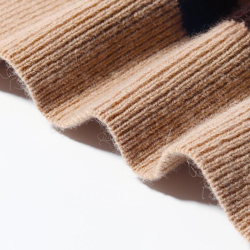 Black&Brown Stripe Wool  Sweater GOELIA