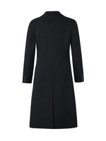 Black Wool And Cashmere Notched Lapel Coat GOELIA