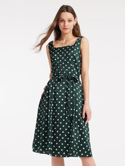 16 MM Pure Silk Polka Dots Dress GOELIA