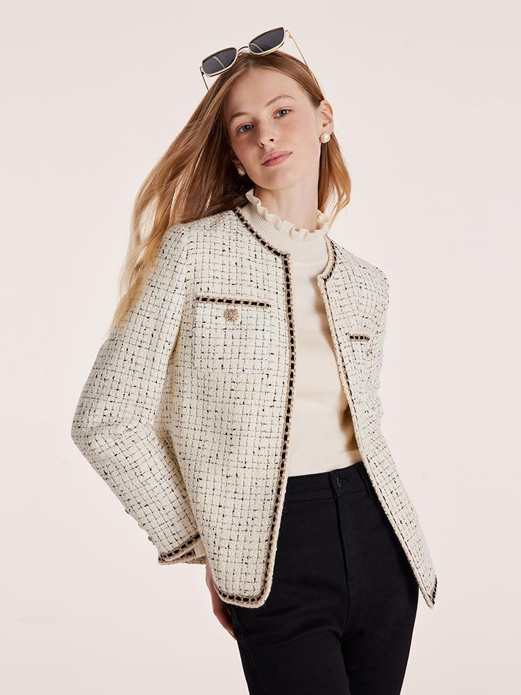 Wool-Blend Tweed Jacket With Bag GOELIA