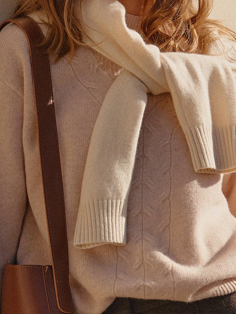 Beige Woolen Sweater GOELIA