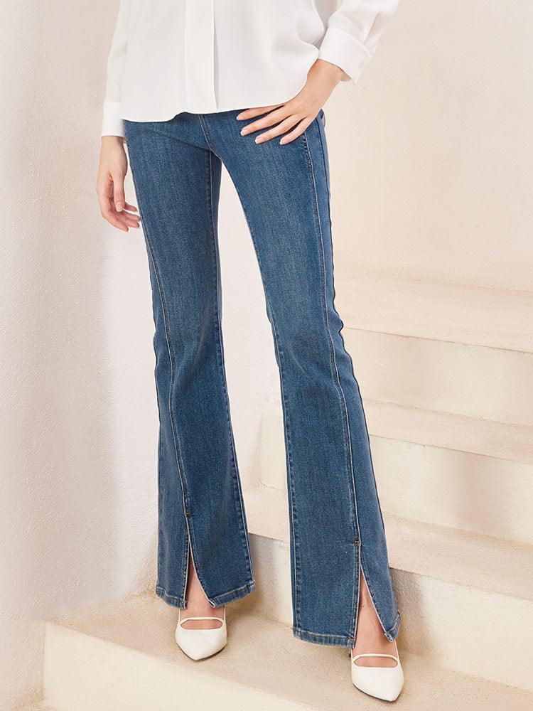 Slit Full-Length Jeans GOELIA