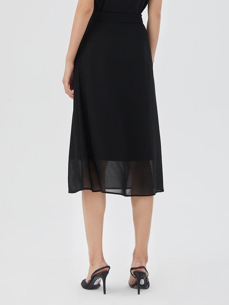 Triacetate Mesh A-Line Skirt GOELIA