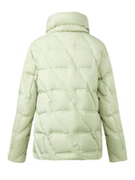 Green Stand Collar Goose Down Garment GOELIA