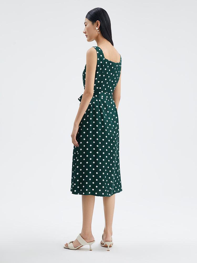 16 MM Pure Silk Polka Dots Dress GOELIA