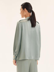 Triacetate Lapel Long-Sleeve Blazer GOELIA