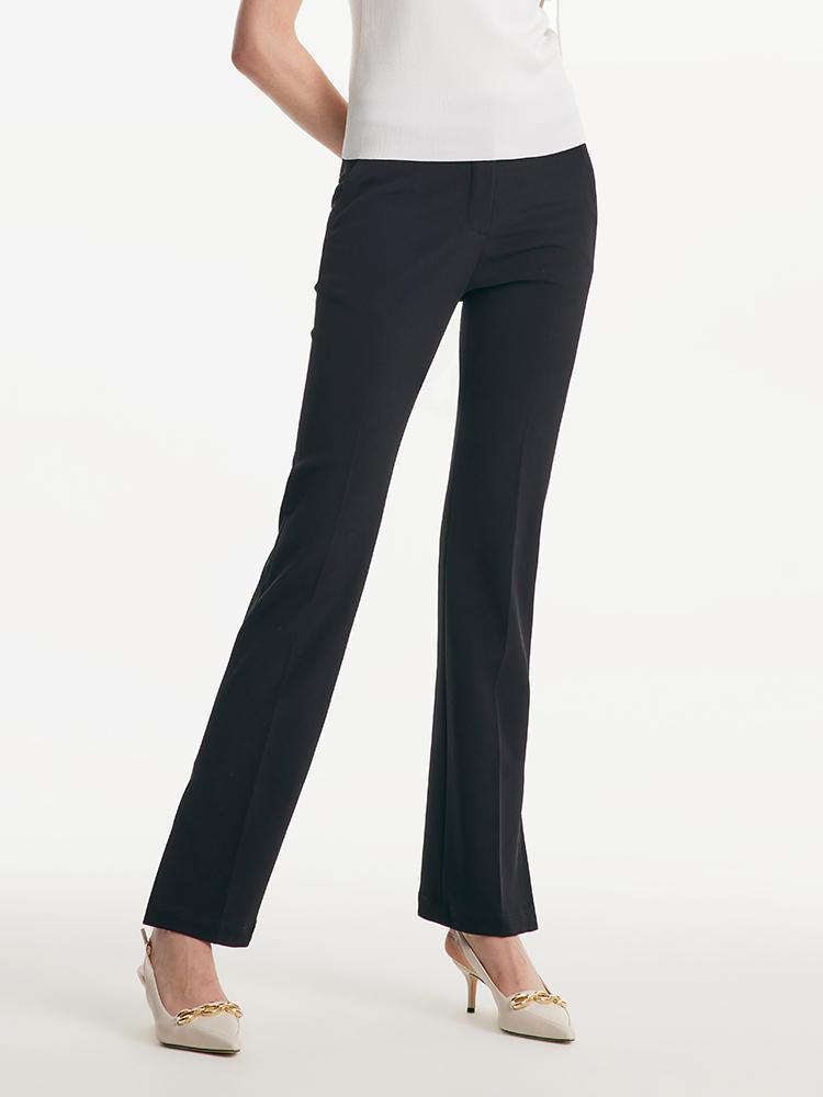 Acetate Stretchy Slight Flared Pants GOELIA