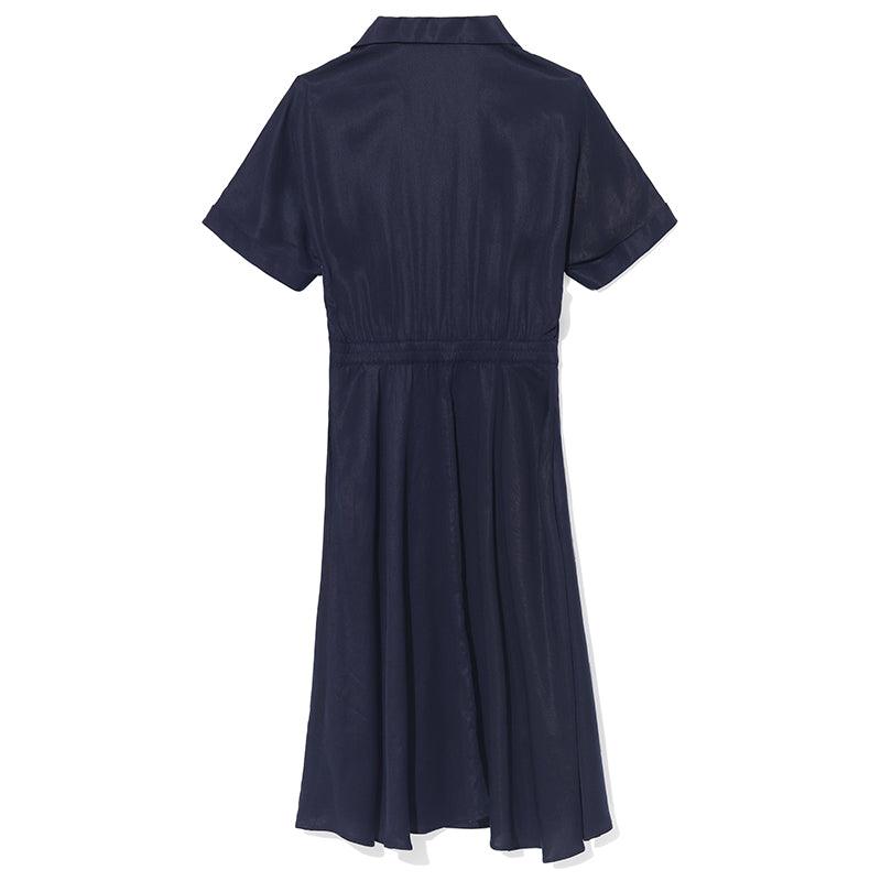 Tencel Asymmetrical One Button Dress GOELIA