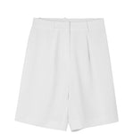 White Triacetate High-Waisted Shorts GOELIA