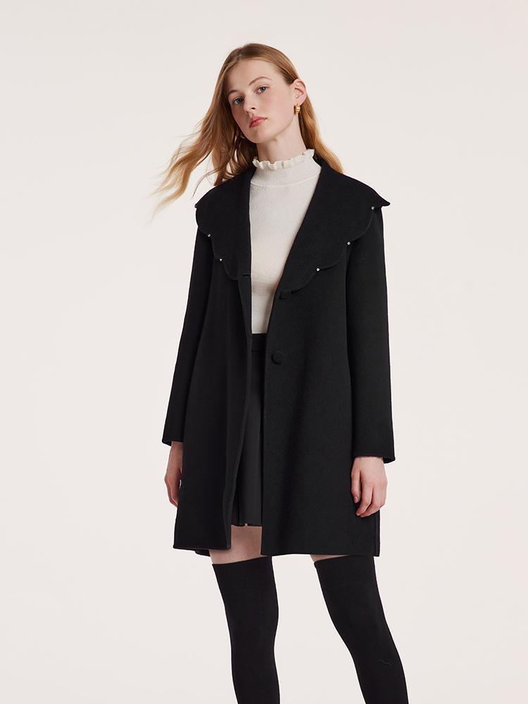 Tencel Wool Lapel Doubled-Faced Coat GOELIA