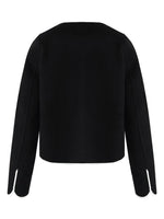 Pure Double-Faced Wool Round Neck Cropped Tweed Jacket GOELIA