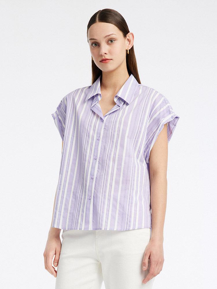 Purple Stripe Shirt GOELIA