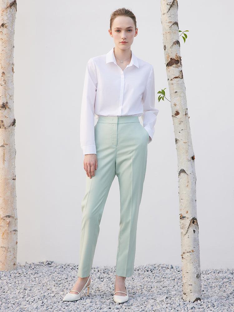 Worsted Wool Tapered Pants GOELIA