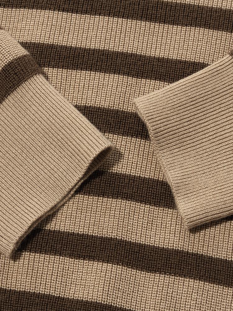 Machine Washable Wool Stripe Sweater GOELIA