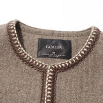 Retro Brown Washable Wool Jacket GOELIA