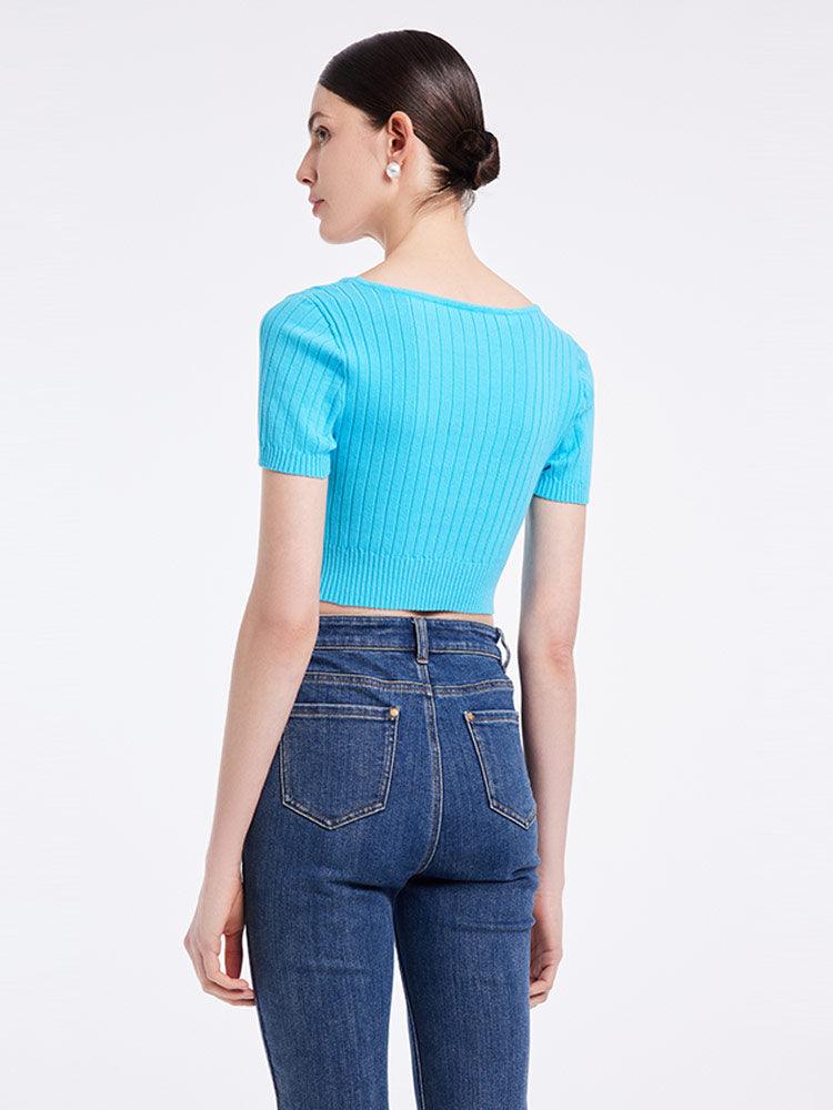 Basic Fitted Crop Top GOELIA