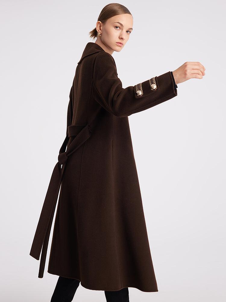 Single-Breasted Wool Double Woolen Coat GOELIA