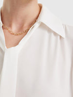 Acetate Floating Collar Shirt (With Removable Chain) GOELIA