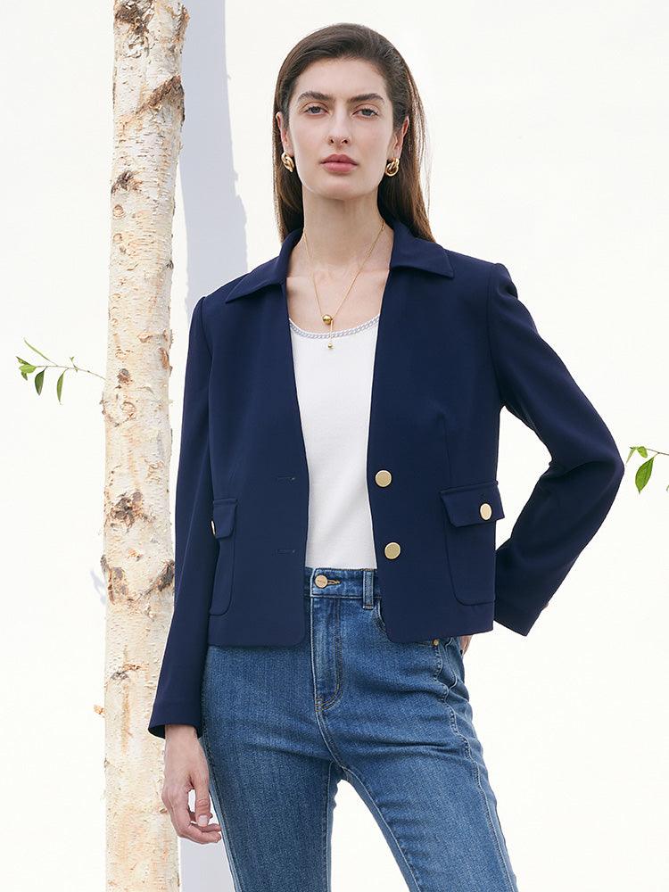 Triacetate Short Lapel Blazer GOELIA