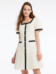 Chic Jacquard Dress (With Bowknot) GOELIA