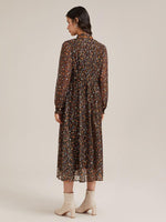 Lace Floral Print Dress GOELIA