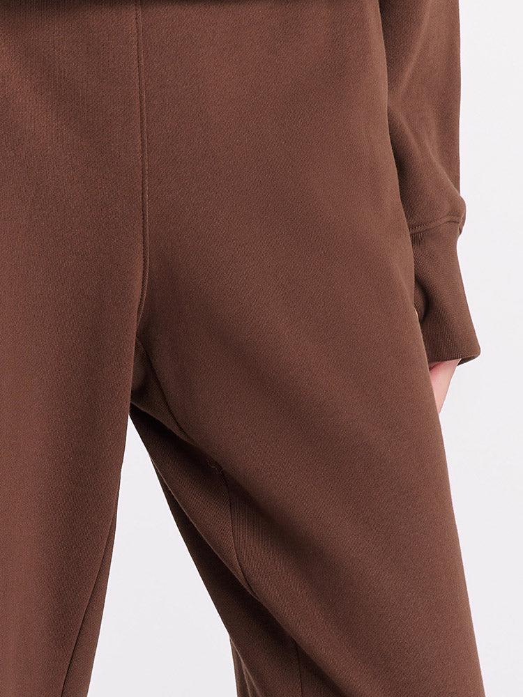 Brown Full Length Leggings Pants GOELIA