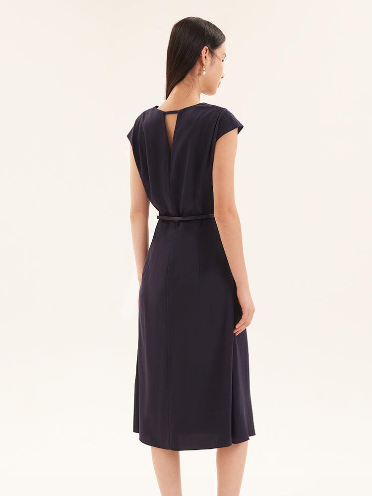 V-neck Tencel Dress GOELIA