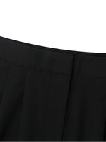 Black Straight Full Length Pants GOELIA