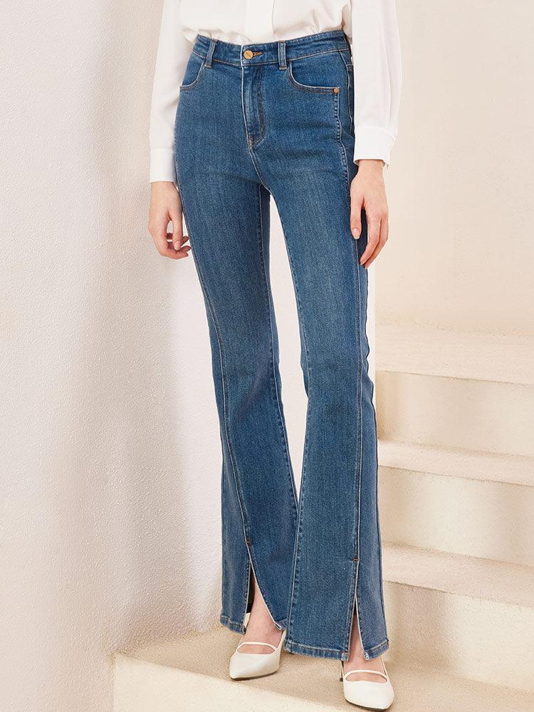 Slit Full-Length Jeans GOELIA