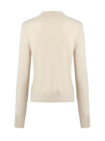 Beige Pure Cashmere Mock Neck Sweater GOELIA