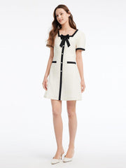 Chic Jacquard Dress (With Bowknot) GOELIA