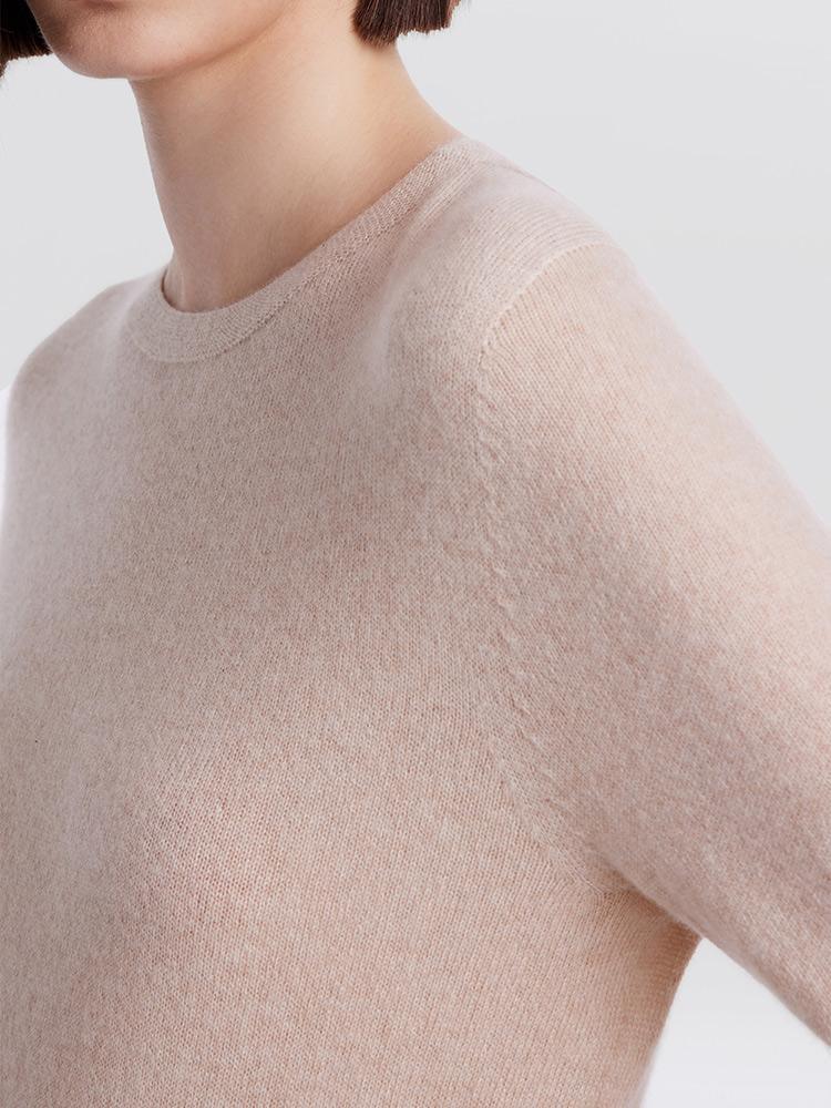 Seamless Cashmere Crew Neck Sweater GOELIA