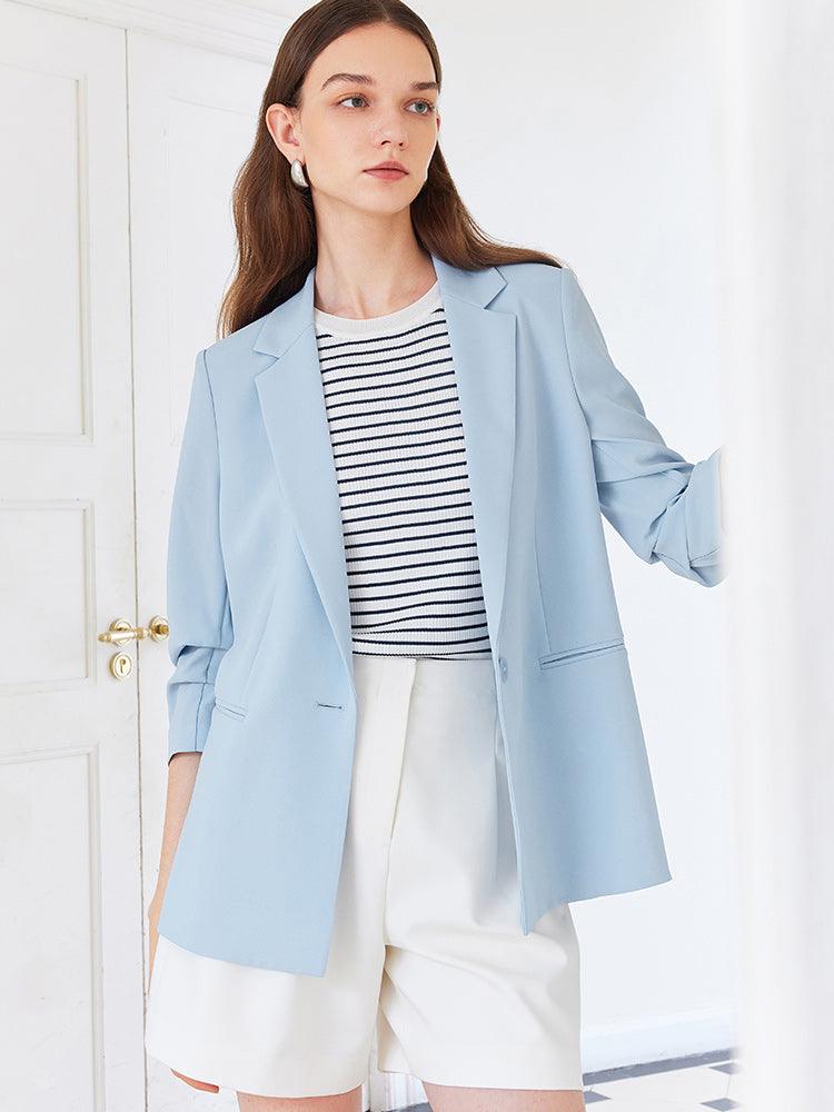 Minimalist One-Button Blazer GOELIA