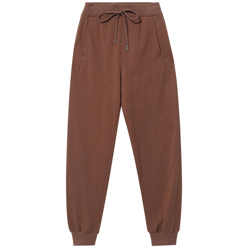 Brown Full Length Leggings Pants GOELIA