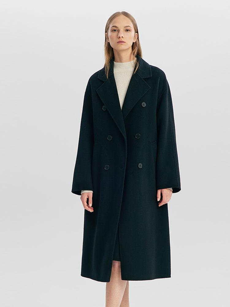 Mulberry Silk Double-faced Woolen Coat GOELIA