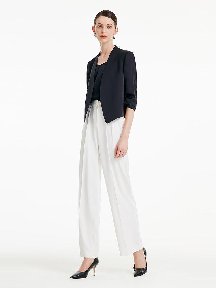 22 Momme Silk Cropped Blazer GOELIA