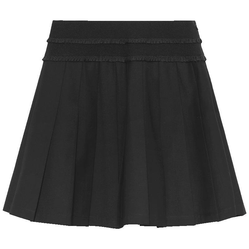 Lace Pleated Mini Skirt GOELIA