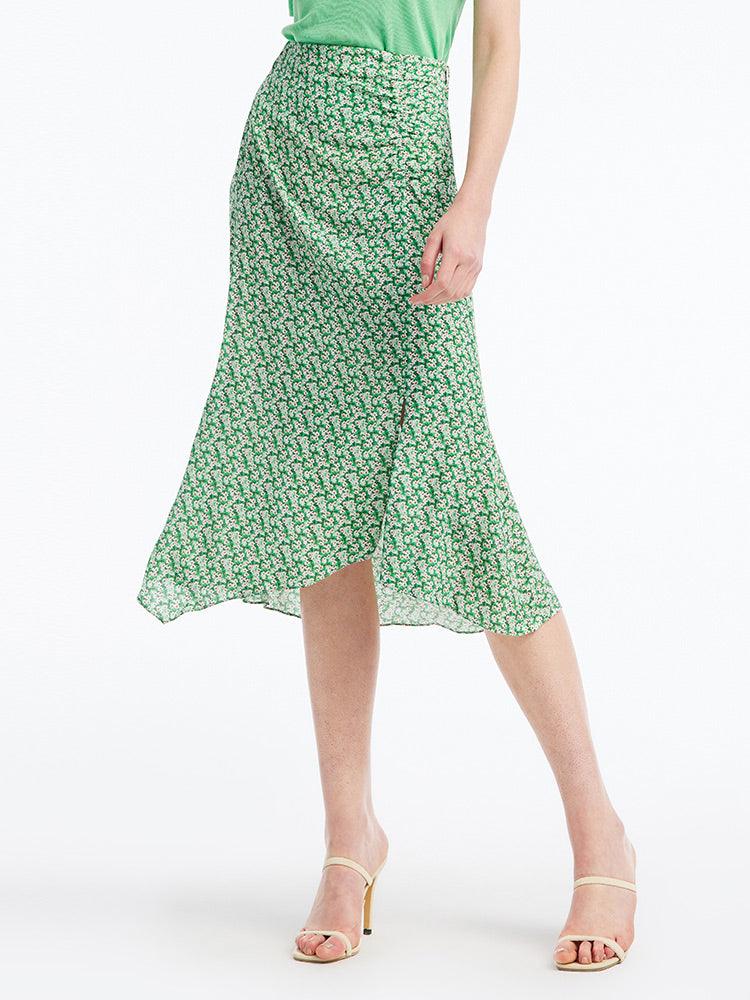 Floral Ruched Skirt GOELIA