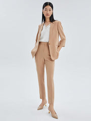 One Button Acetate Fitted Suit GOELIA