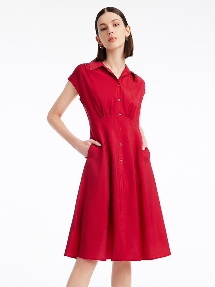 Tencel Shirt-style Dress GOELIA