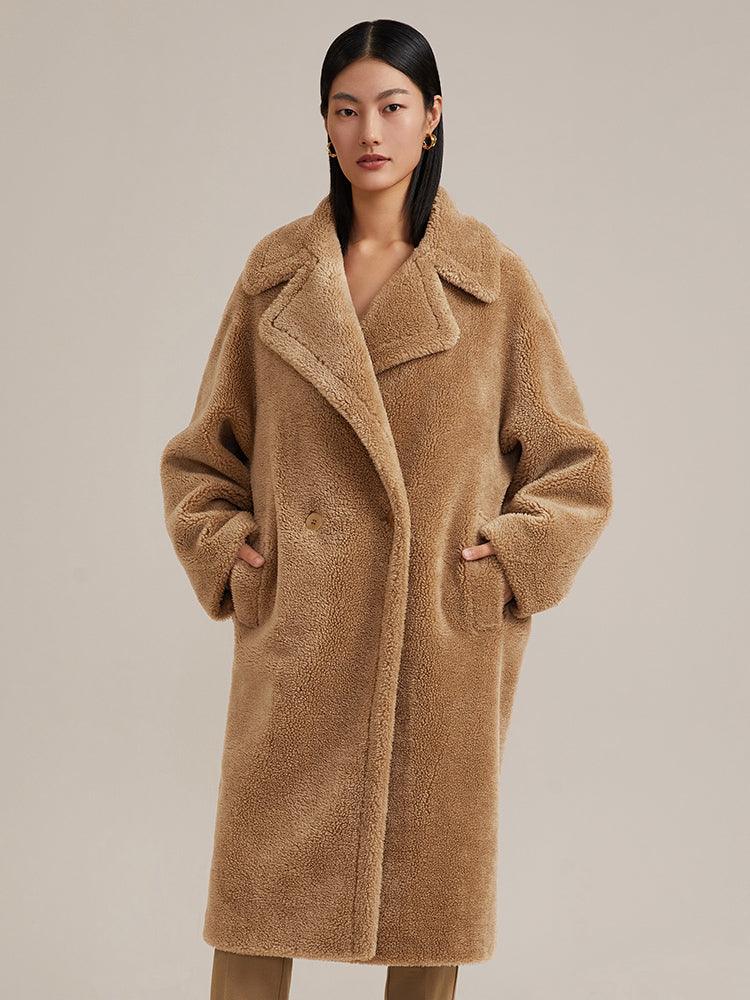 Full Lamb Wool Oversized Teddy Overcoat GOELIA